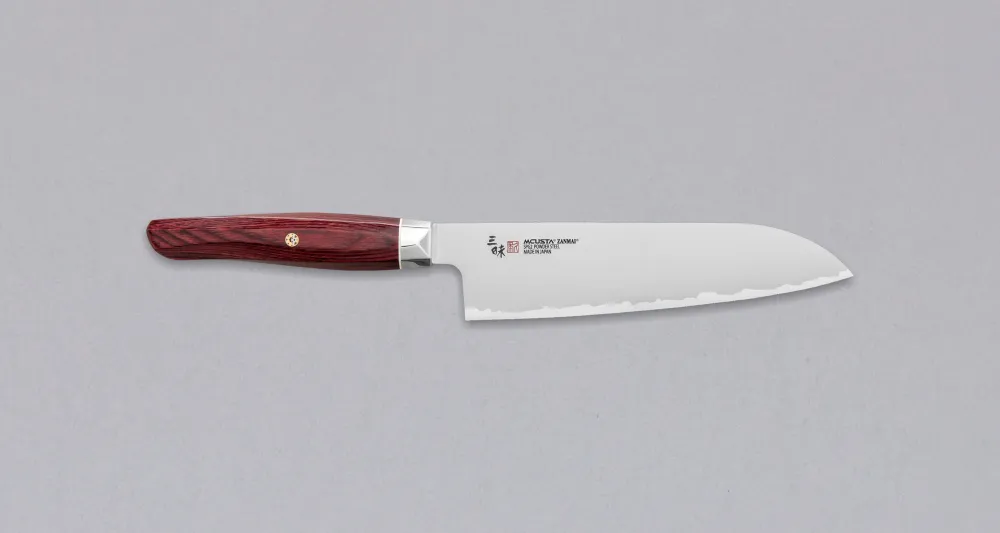Mcusta Santoku Revolution 180mm (7.1") rood