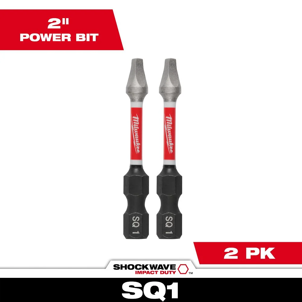 Milwaukee Tools 2in SQ1 Impact Bit 2PK 48-32-4971