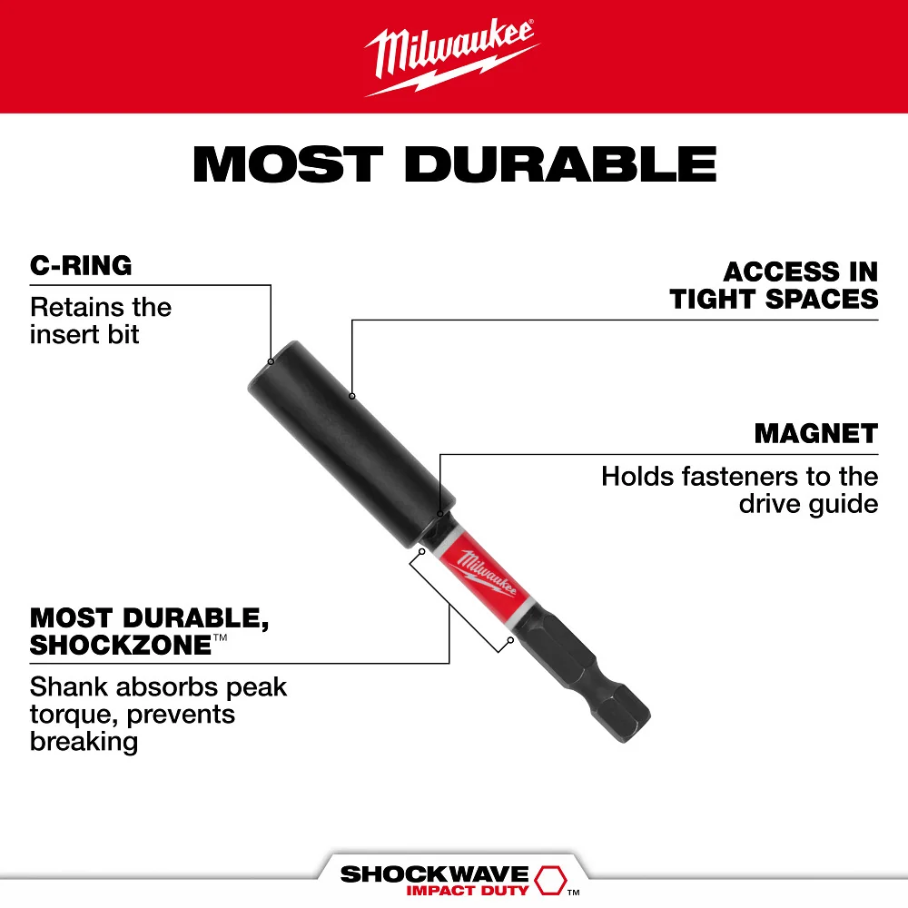 Milwaukee Tools (10) 6 MAG BIT HOLDER 48-32-4521