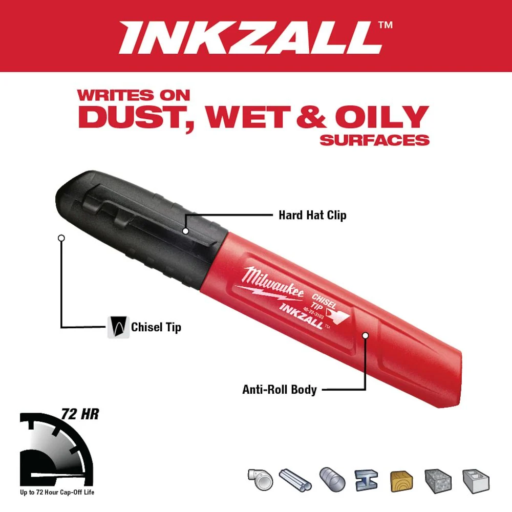 Milwaukee Tools Permanent Chisel Marker 48-22-3103