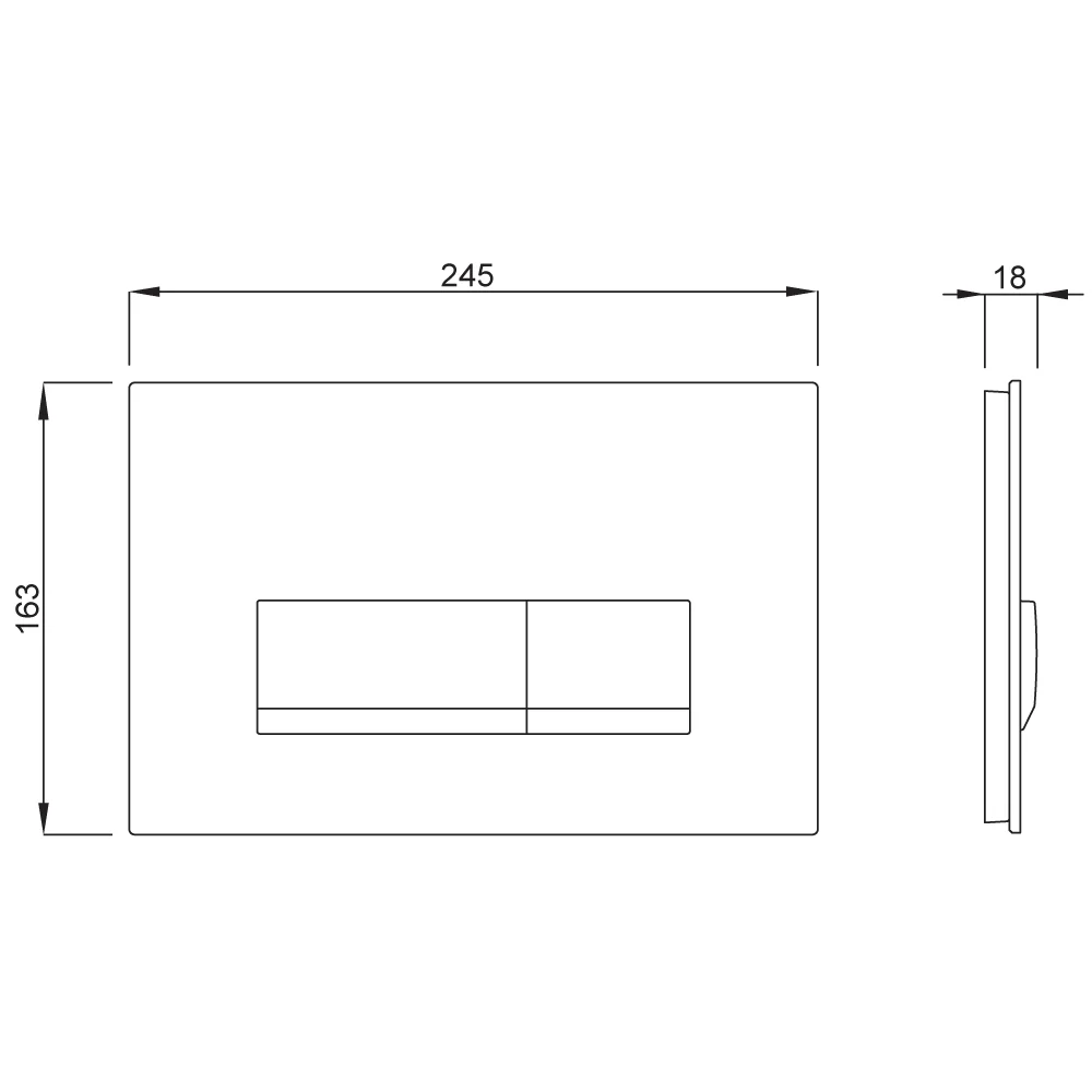 Schwab control plate Magnus Vetro model built- flush-mounted cistern 199 Ivoor