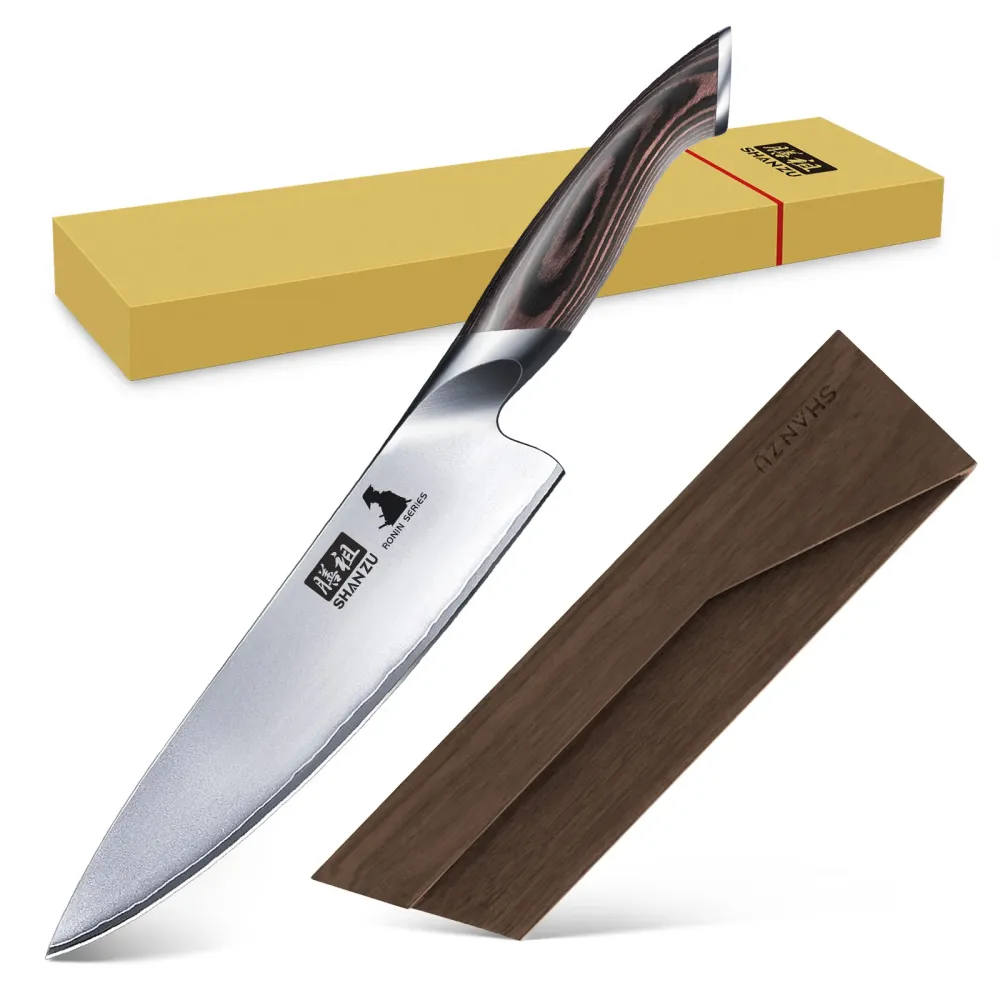 SHAN ZU Ronin | 8" Chef's Knife + Magnetic Knife Holder