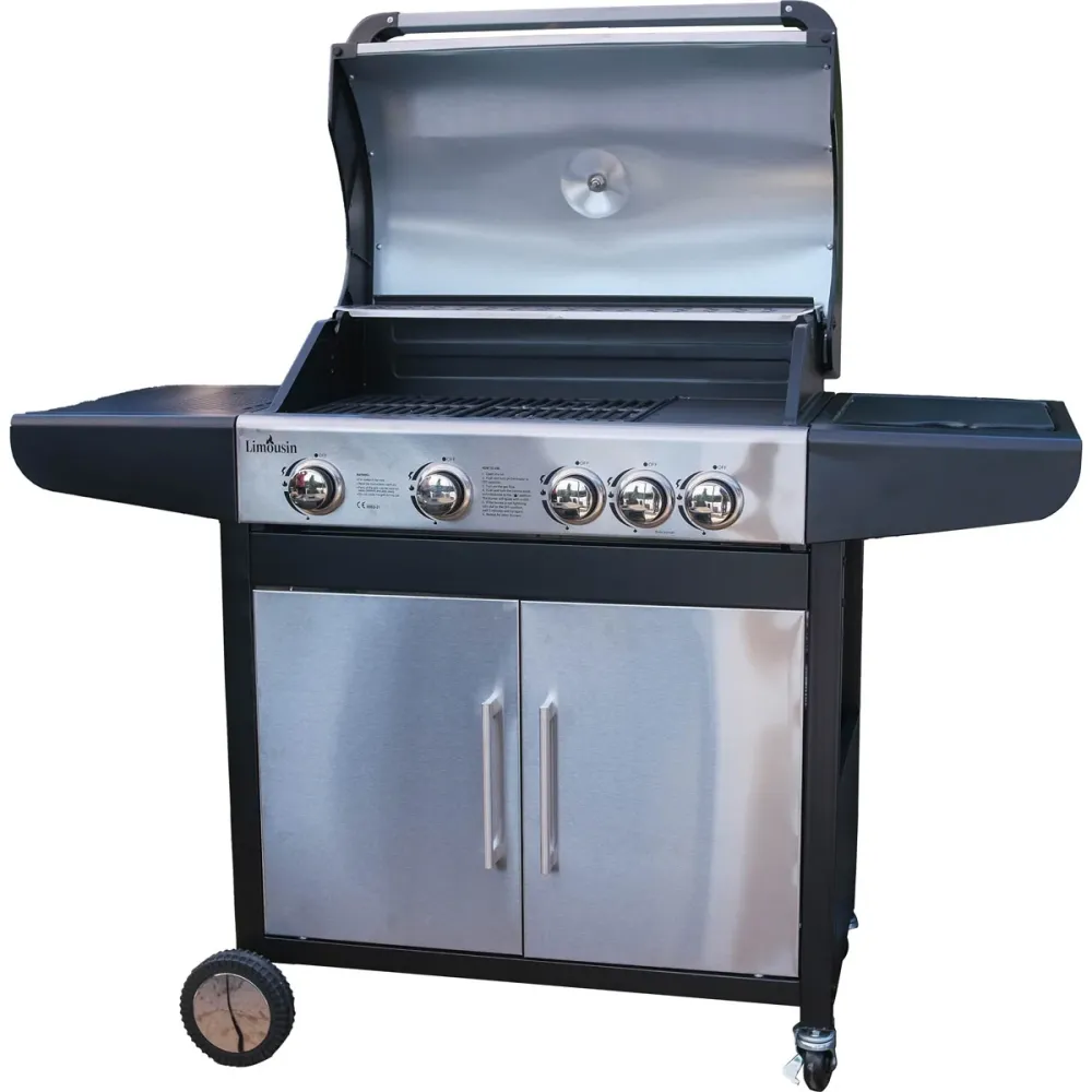 Limousin Gas Grill Royal 4+1 Roestvast Eenvoudig te Verwerken