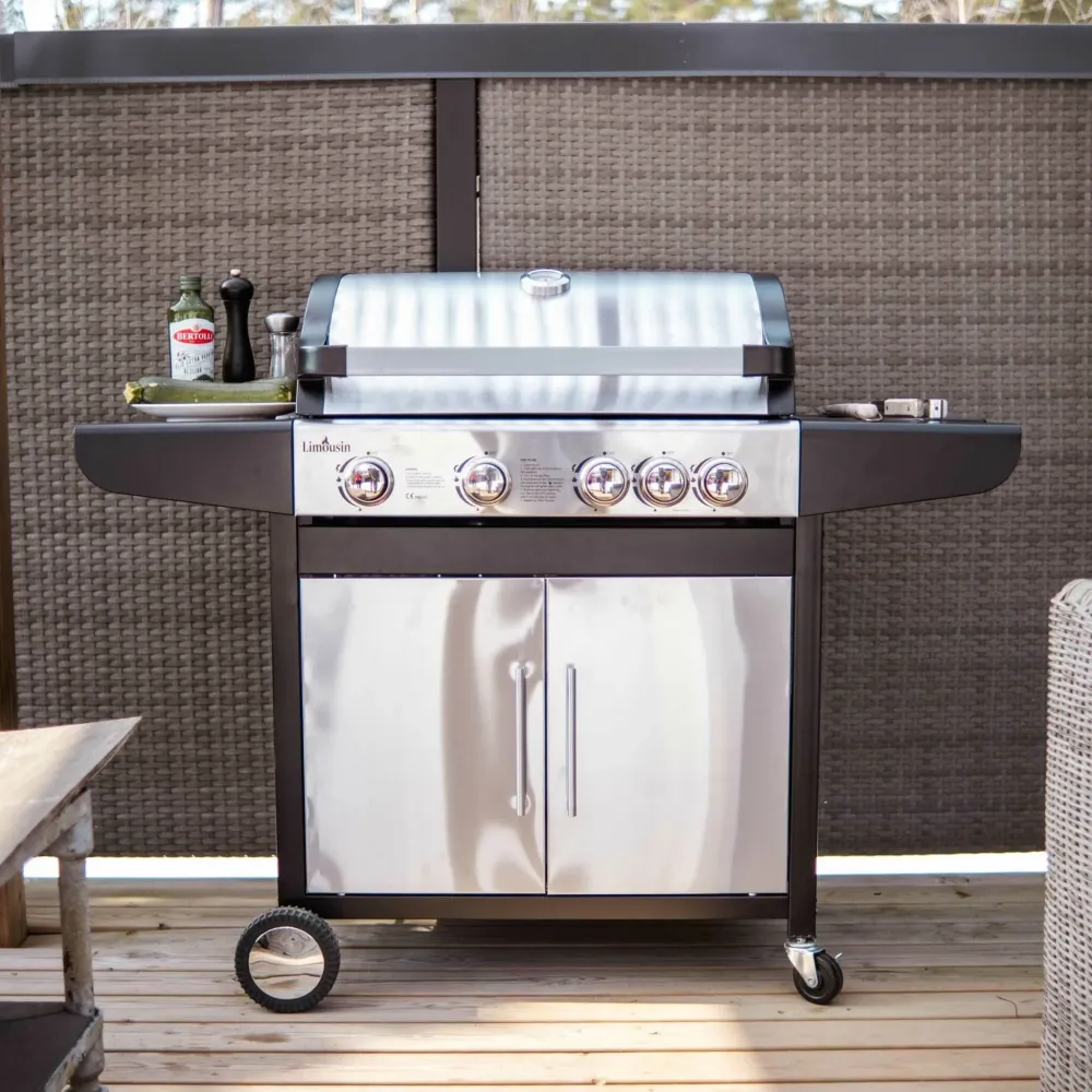 Limousin Gas Grill Royal 4+1 Roestvast Eenvoudig te Verwerken