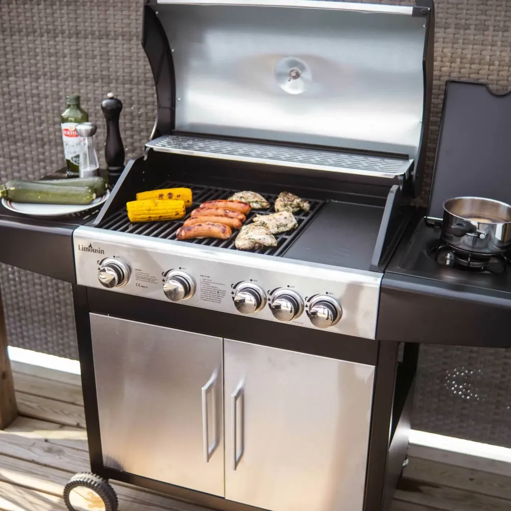 Limousin Gas Grill Royal 4+1 Roestvast Eenvoudig te Verwerken