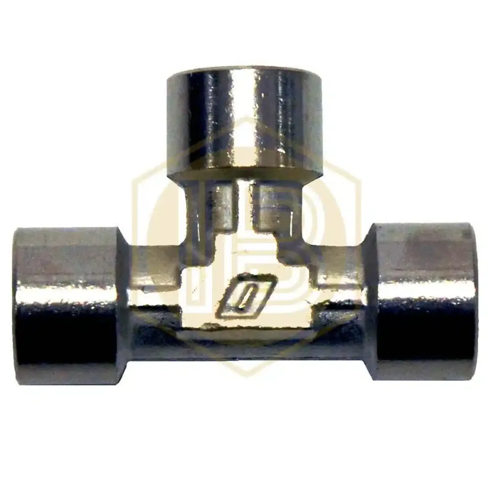 Metal tee equal 1/4 NPTF thread