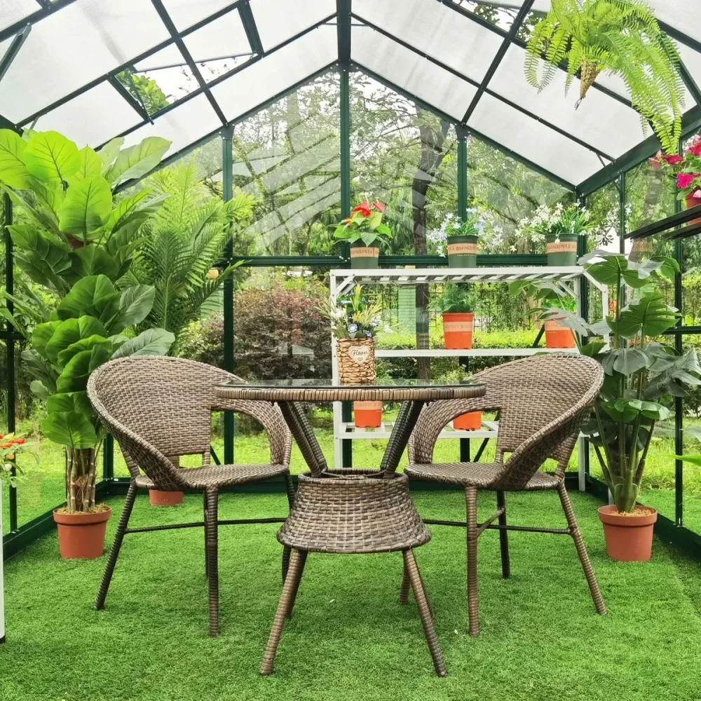 Metalcraft Greenhouse, 11,1m², 4mm safety glass, groen