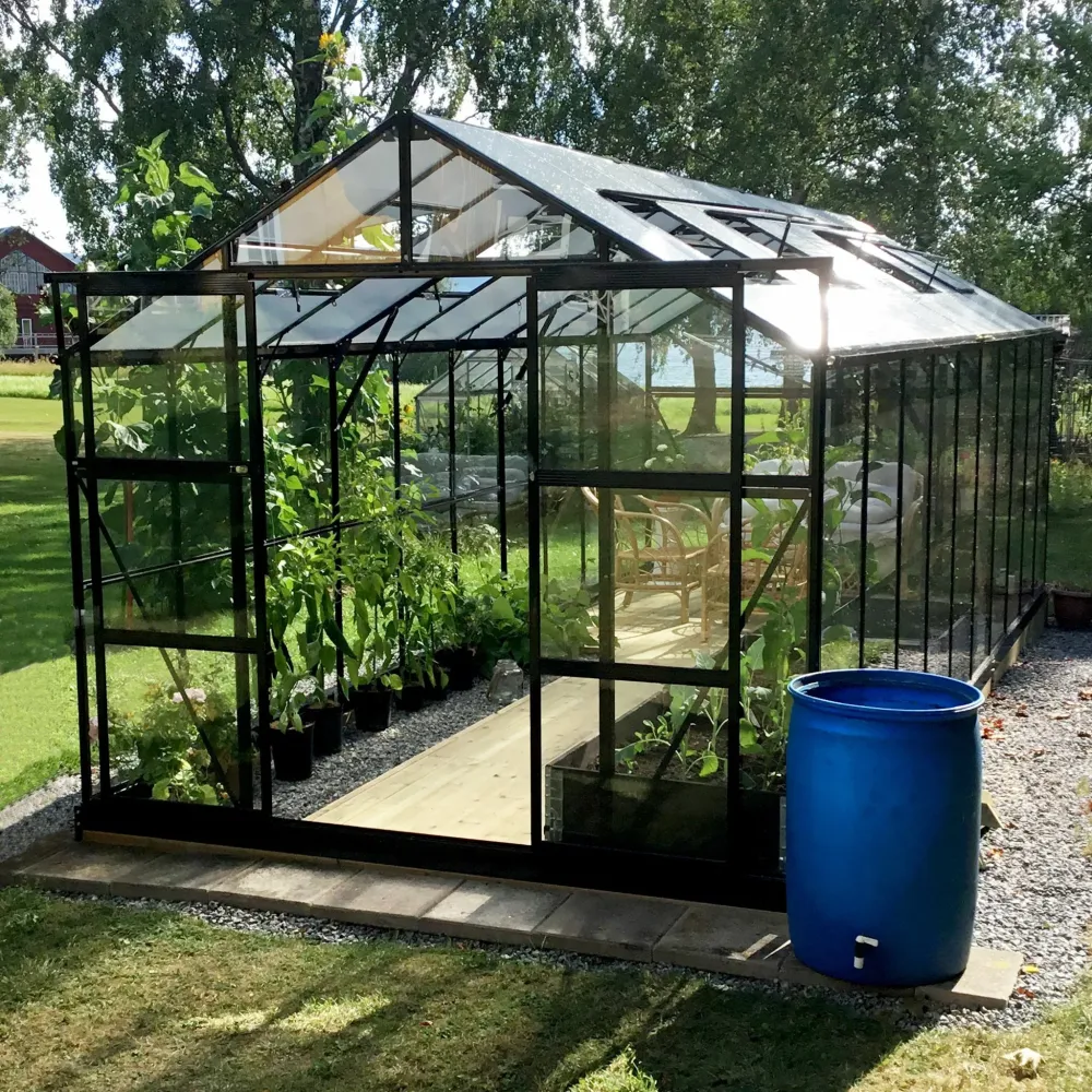 Metalcraft Greenhouse, 16 m², 4mm safety glass, ebbenhout