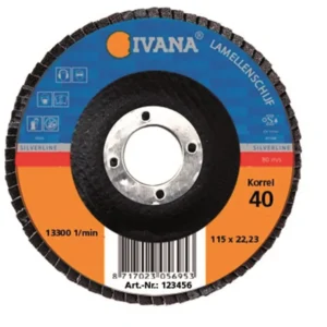 Ivana Silverline metaal lamellenschijf 125 mm k60 voor metaal doorslijpen
