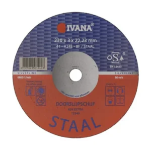 Ivana Silverline staal doorslijpschijf 230 mm Abrasief P40