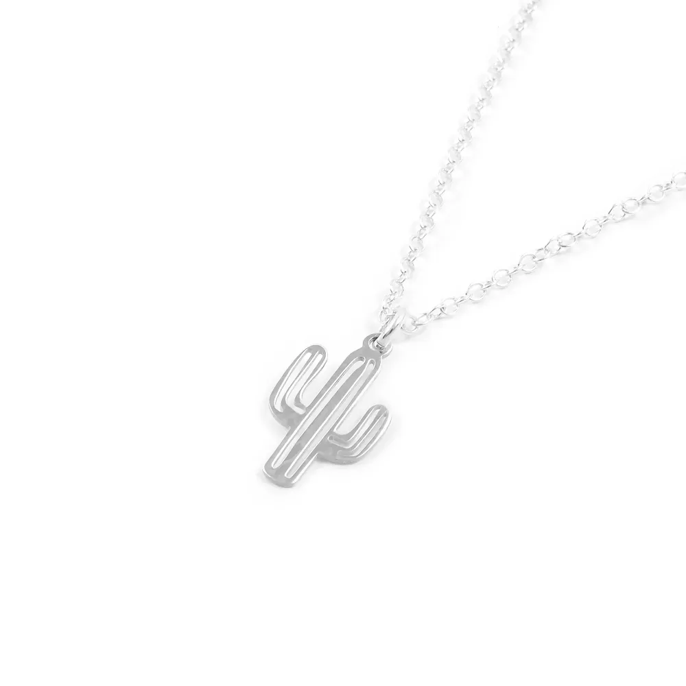 925 Sterling Kwikzilver Cactus Necklace Shine