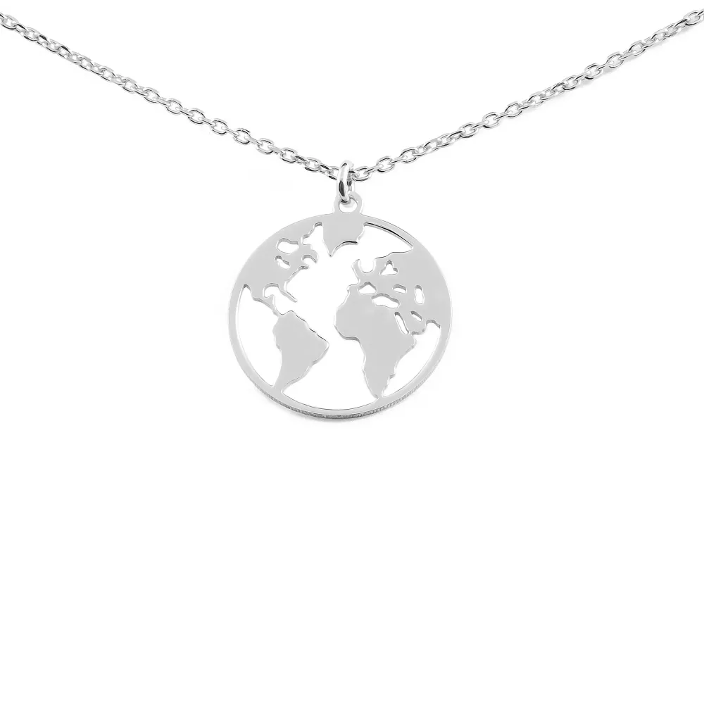 925 Sterling Zilver World Necklace Shine
