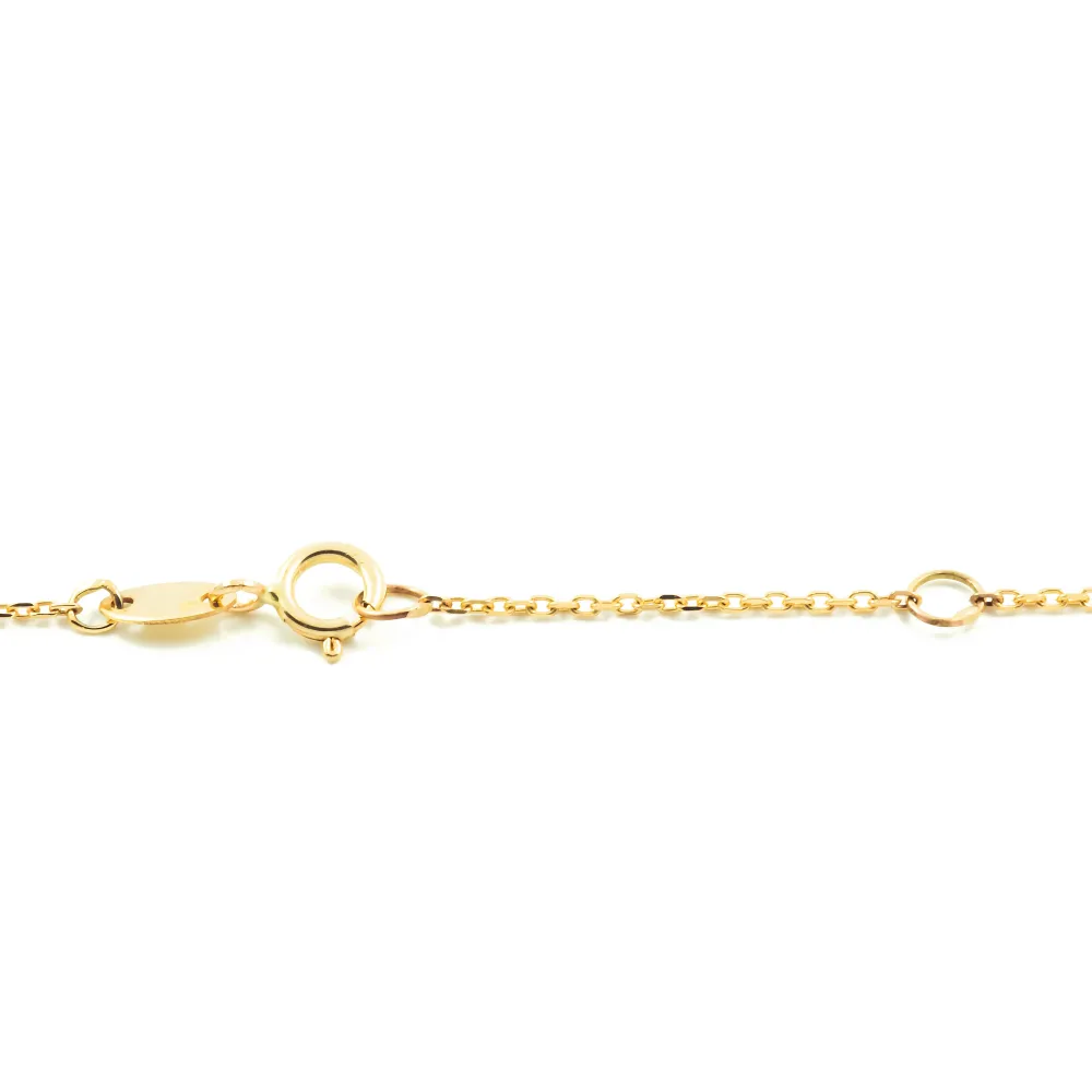 9ct Yellow Gold Hearts Necklace 43 cm