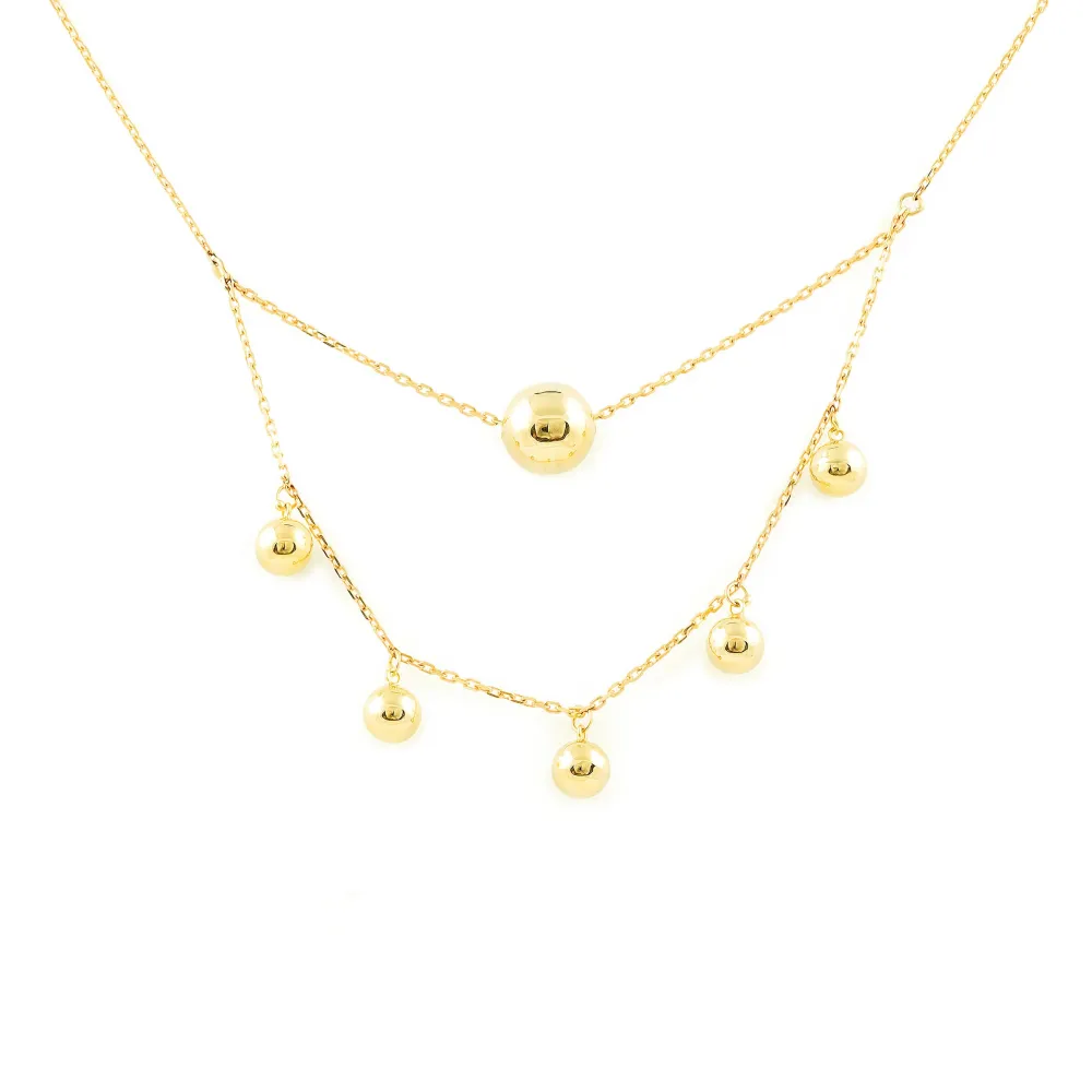 9ct Yellow Gold Wings Necklace 42 cm