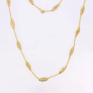 Art Nouveau Channel Link yellow goud filigree