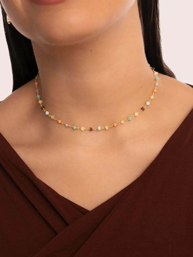 Crystals Colors Verguld Necklace