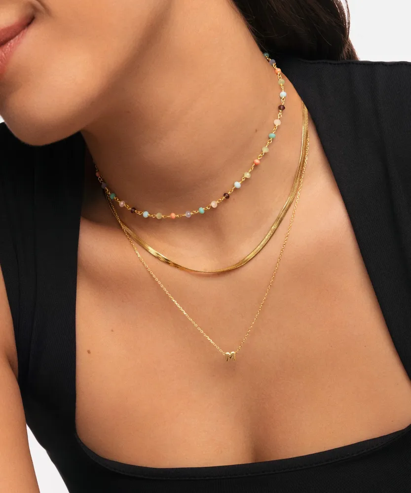 Crystals Colors Verguld Necklace