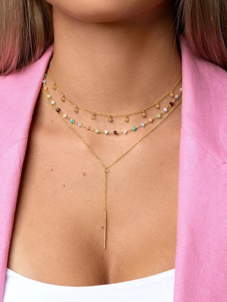Crystals Colors Verguld Necklace