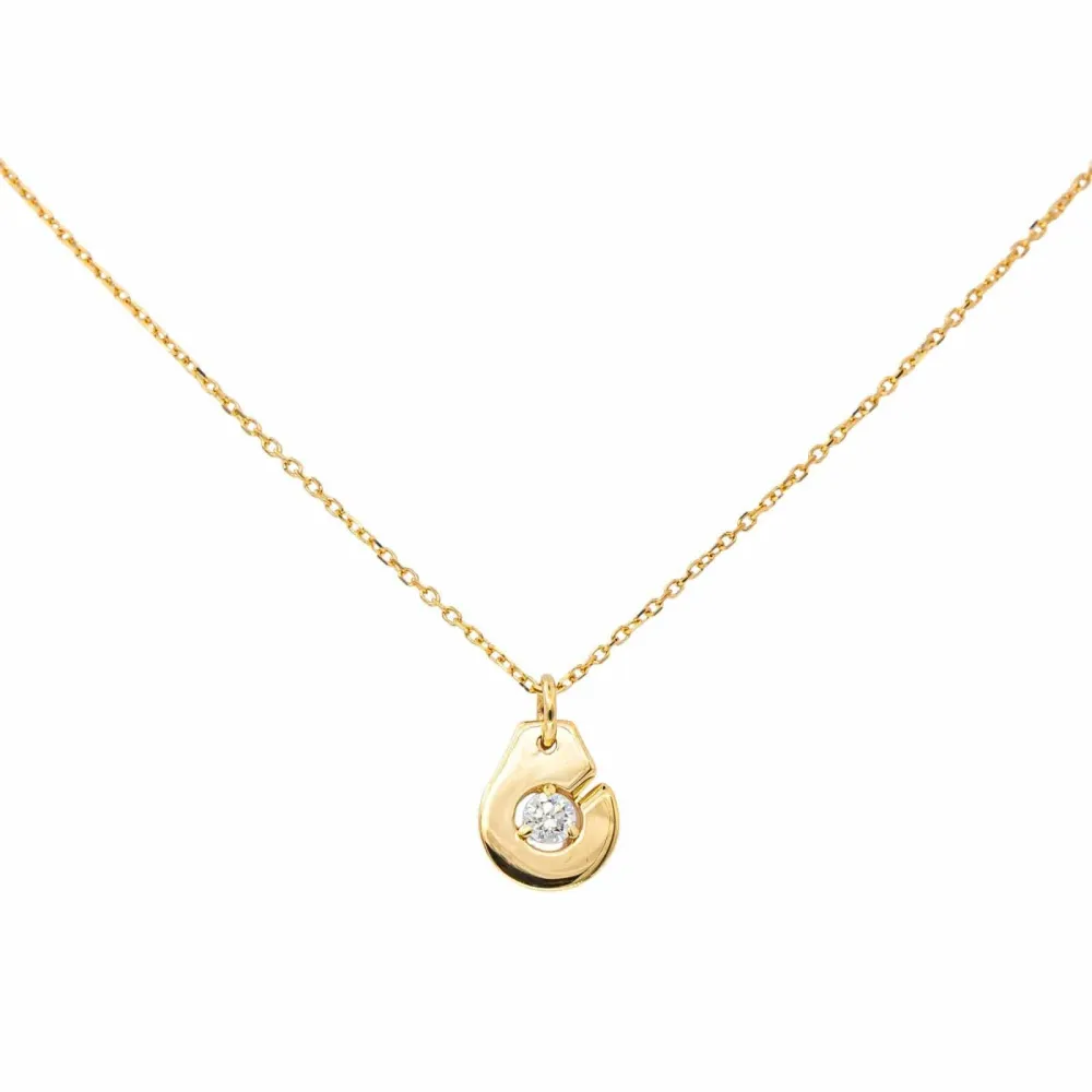 Dinh Van Necklace Menottes Yellow verguld Diamond