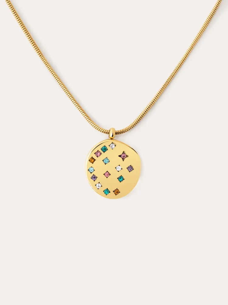 L-profiel connector Bling Rainbow Stainless Staalsoort Gold Necklace