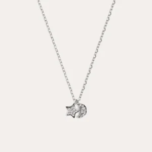 Moon Star Diamonds Zilver Necklace