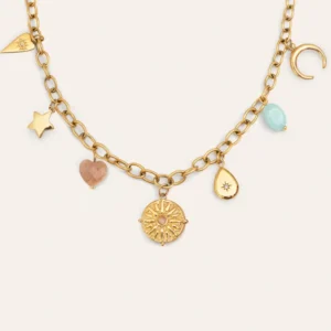 Multicharms Solei Sterling Zilver Gold Necklace