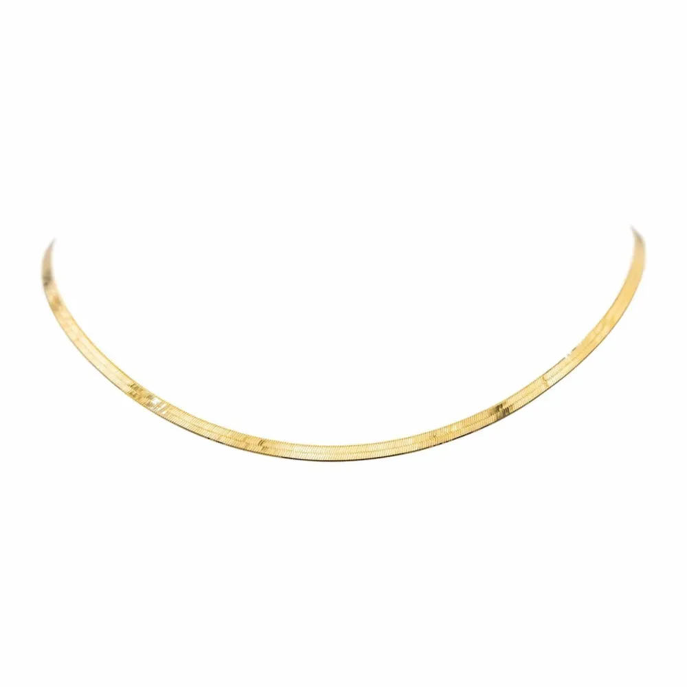 Necklace Link mirror Citroengeel gold
