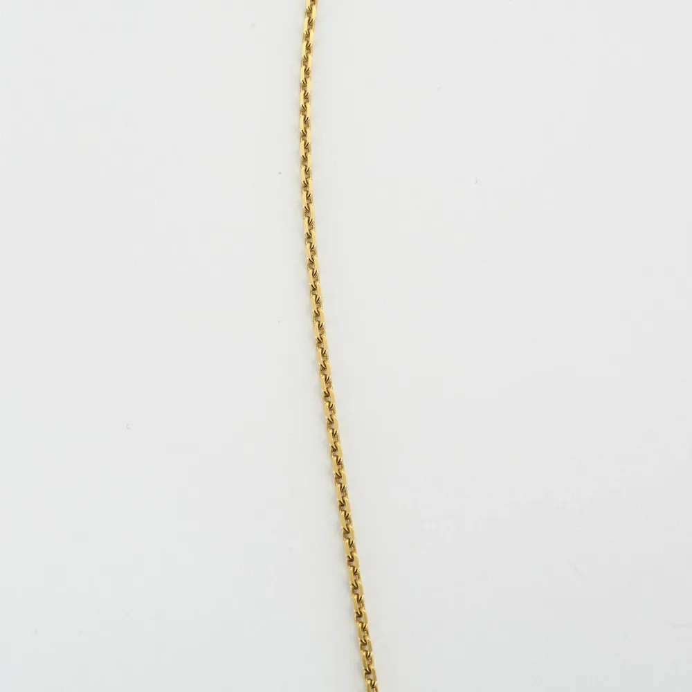 Solid yellow gold forced necklace