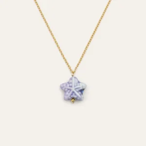 Starfish Blue Stainless Staal Gold Necklace