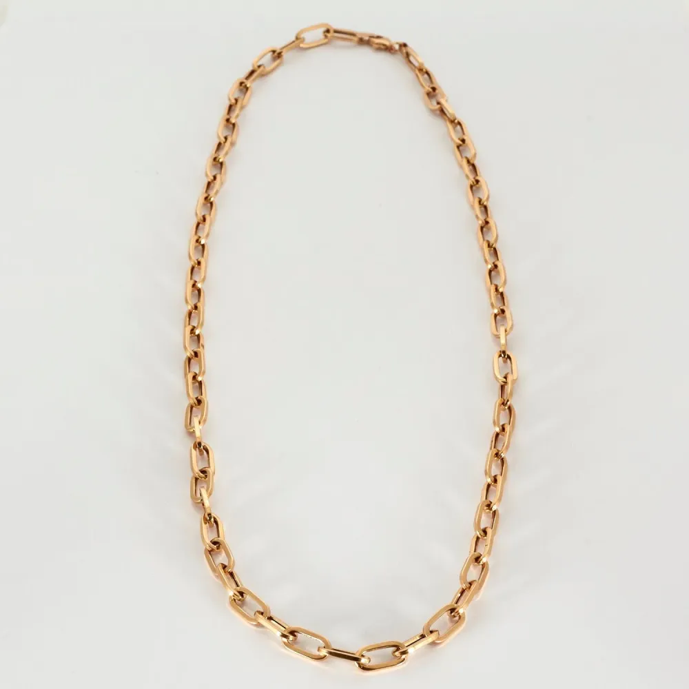 Yellow gold convict link necklace
