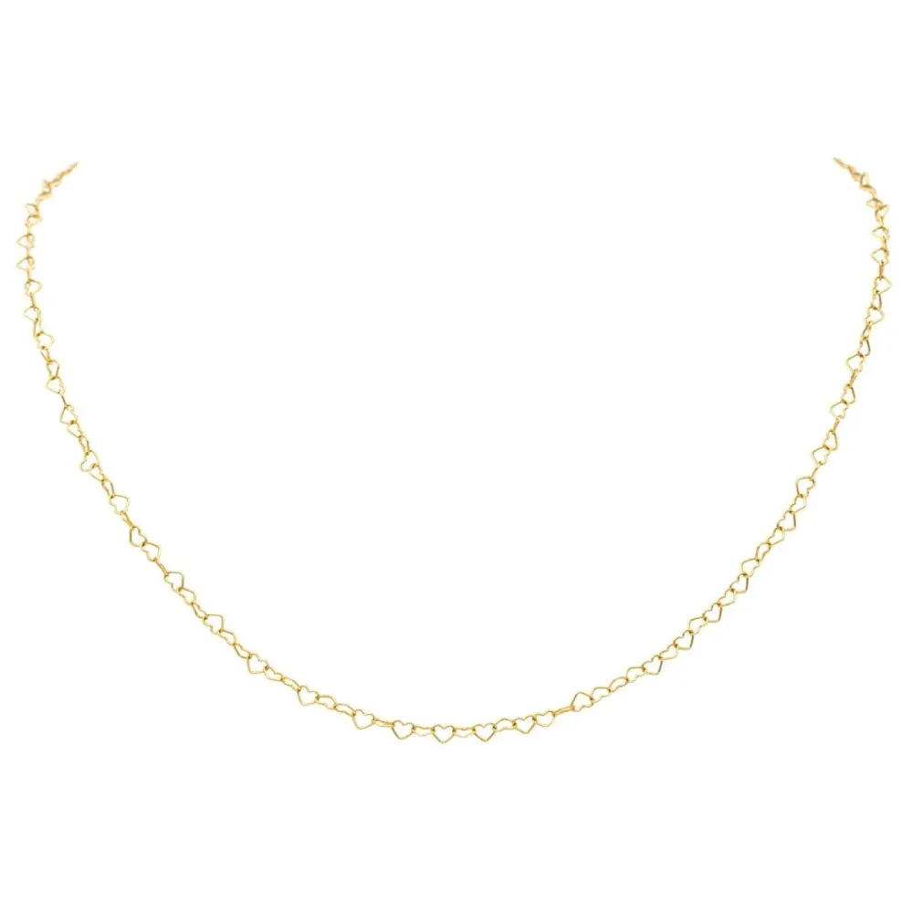 yellow gold heart necklace