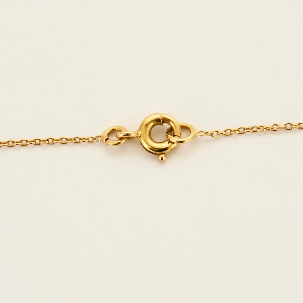 Yellow gold and sapphire necklace