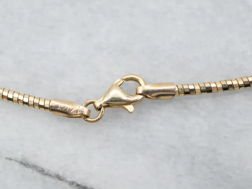 Yellow Gold Sparkly Collar Necklace