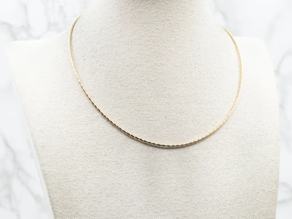 Yellow Gold Sparkly Collar Necklace