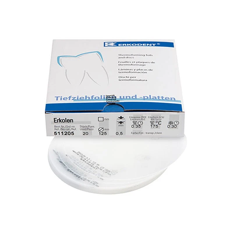 ERKOLEN - 125 mm thermoforming plate supple and elastic erkodent. | Lichtgewicht | Ventilerend