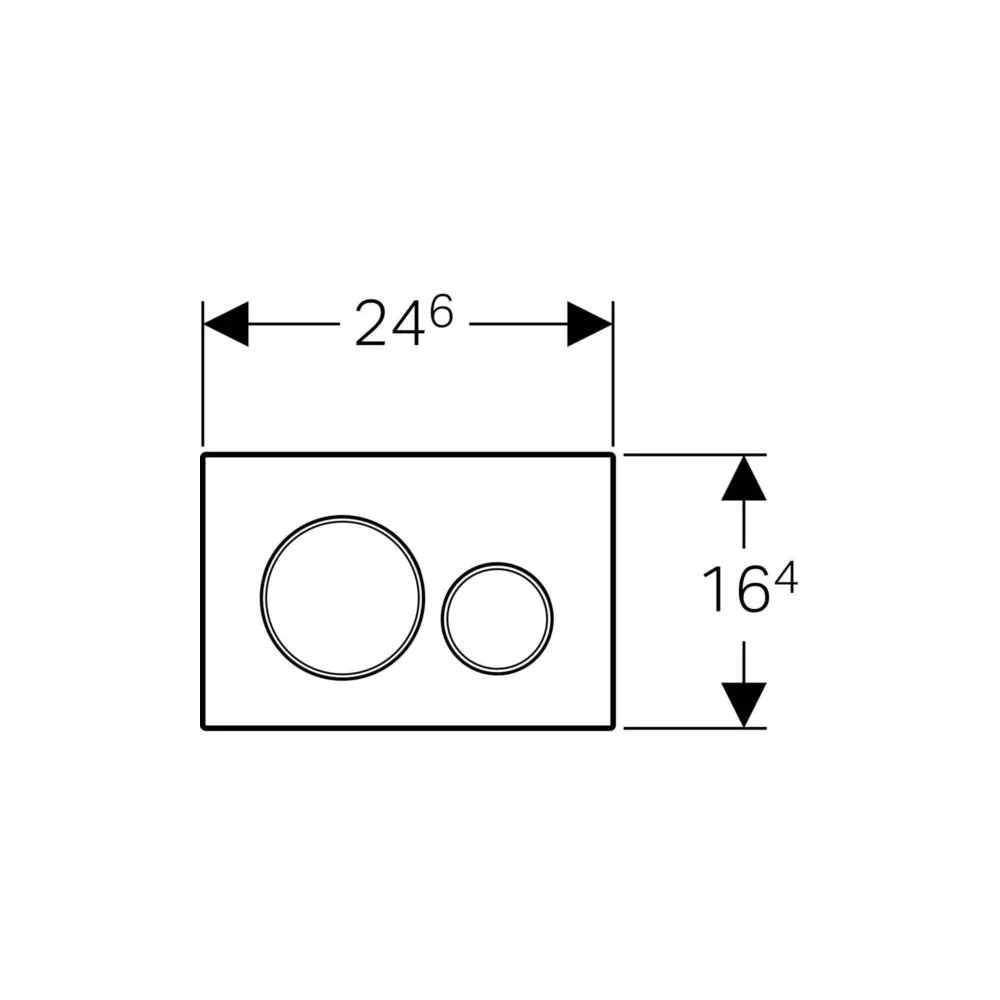 Geberit Sigma 20 Stainless Staal Actuation Plate