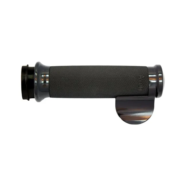 Avon Custom Contour Grips, Black Anodized/Black Natuurrubber Harley Davidson