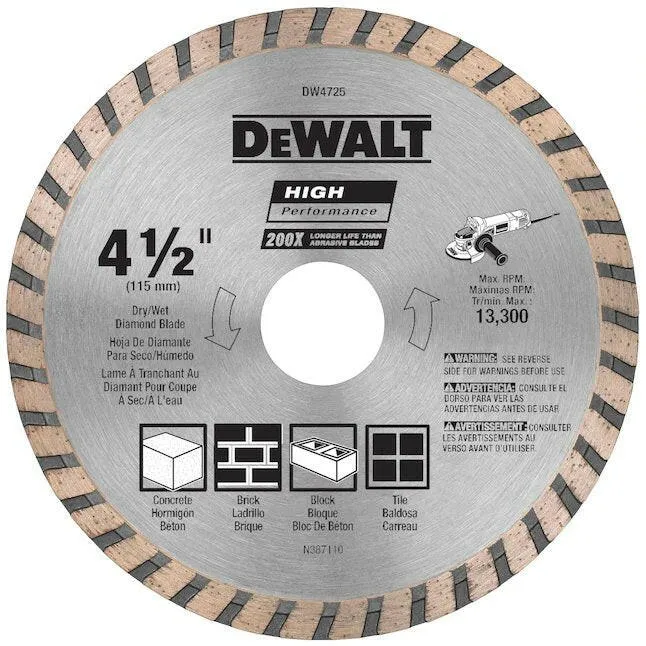 DeWalt Diamond 4.5- Grinding Wheel Zwart Kunststof