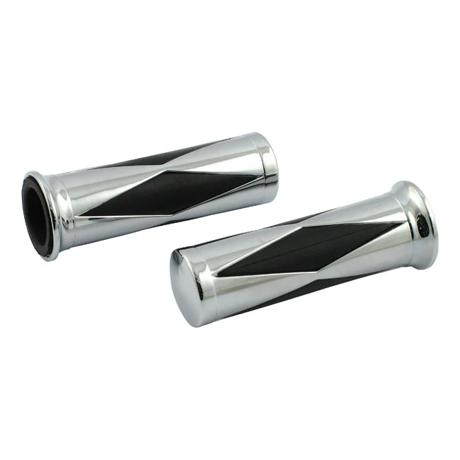 Diamond Handlebar Grips, Zwart Inlay Harley-Davidson | Met Spindel | Verstelbaar