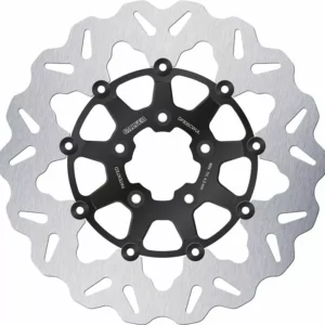 Disco De Freno Flotante Ondulado Negro Brillo Para Harley Davidson Zwart Kunststof