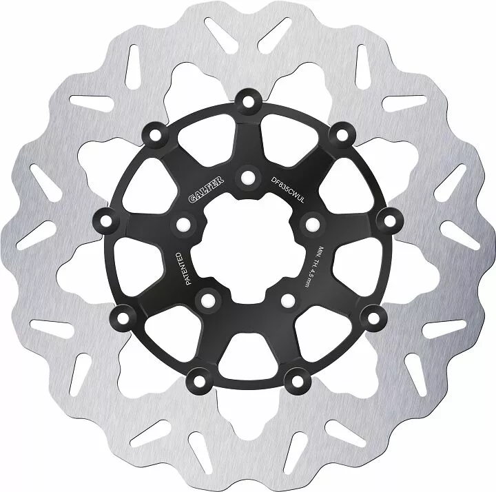 Disco De Freno Flotante Ondulado Negro Brillo Para Harley Davidson - Directe Montage