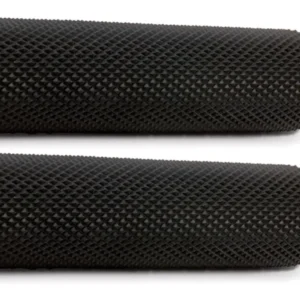 Drie-armige KNURLED RUBBER FOOT PEGS, MESSING Harley-Davidson