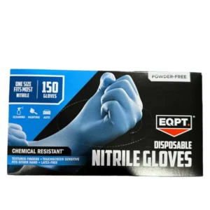 EQPT Industrial Powder-Free Nitrile Gloves, Blauw 150 Pk, 1 Size Fits Most