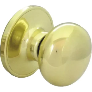 Gatehouse Baron Glanzend Brass Interior No Deadbolt Dummy Door Knob Set met 3 Maten