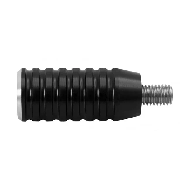 Klemhandwiel Motone, Shifter End Peg Ribbed. Ebbenhout Anodized