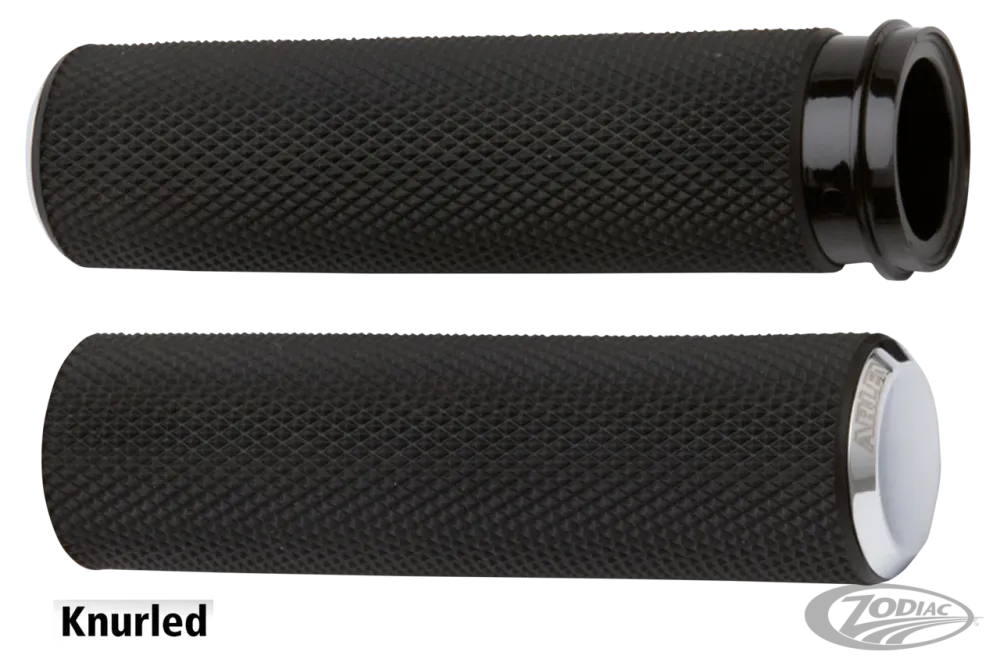 KNURLED RUBBER GRIPS, CBL , CHR Harley-Davidson