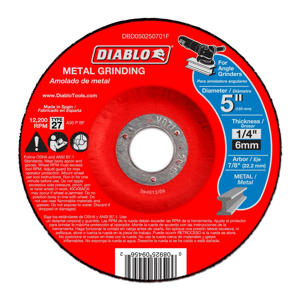 5 . Metaal Grinding Disc - Type 27