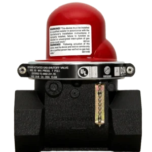 Pacific Seismic Products 302 Series 1-1/4" 7PSI Horizontal Threaded Low Pressure Earthquake Gas Shut-Off Valve
