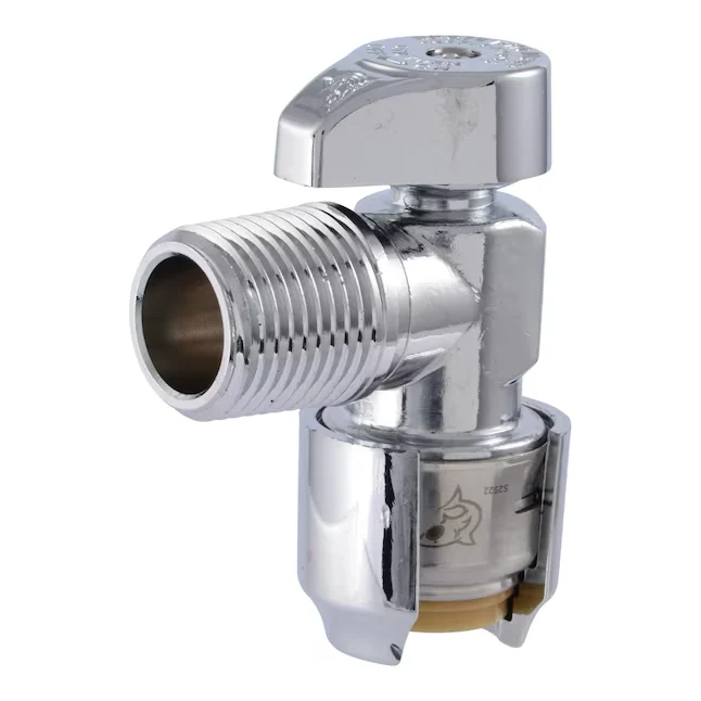 SharkBite 1/2- Push-to-connect x 1/2- MIP Messing Quarter Turn Stop Angle Valve