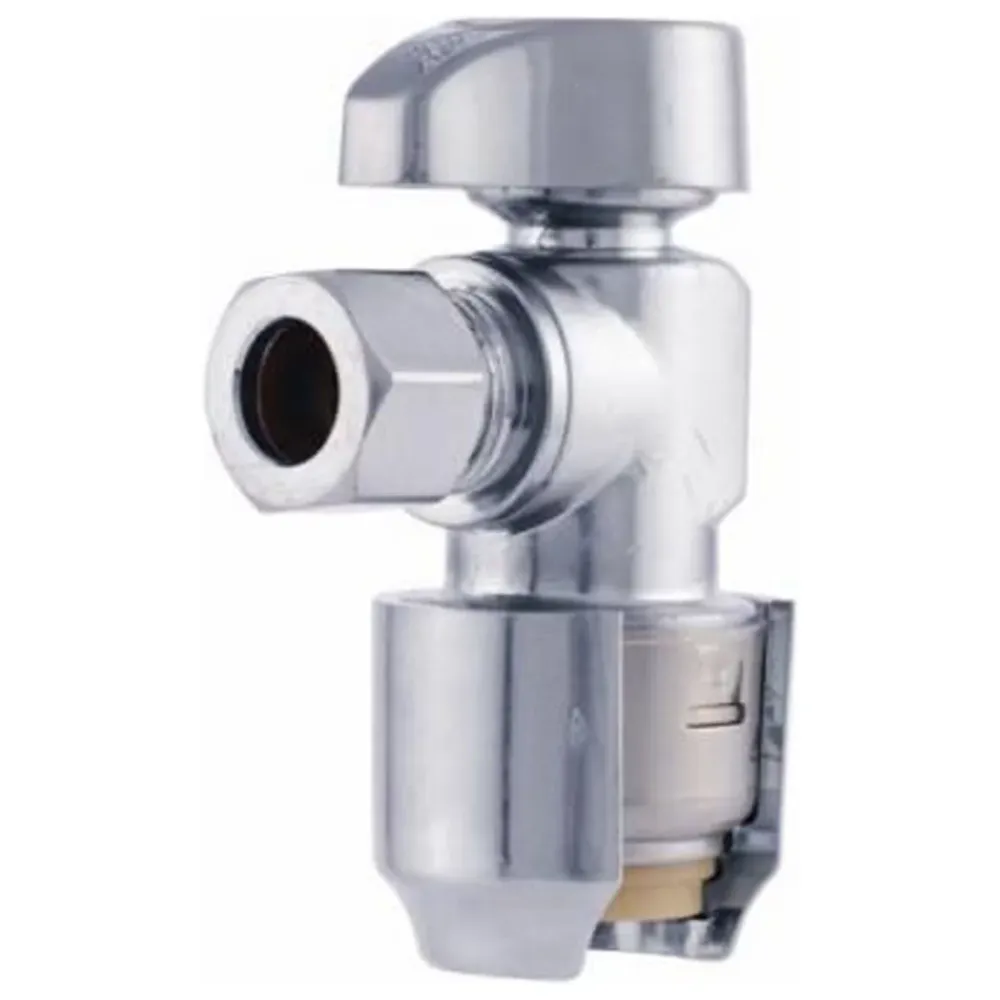 SharkBite 1/2- Push-to-connect x 3/8- Compression Messing Quarter Turn Stop Angle Valve